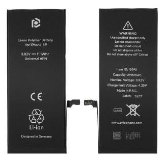 Akkumulátor Apple iPhone 6 Plus, 2915 mAh, rögzítőpánttal 