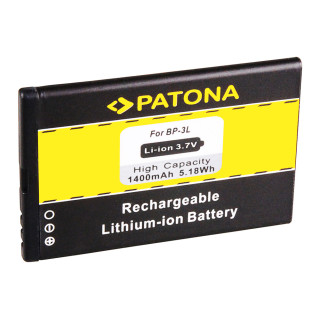 Akkumulátor Nokia Lumia 610 / Lumia 610C / Lumia 710 telefonokhoz, BP-3L, 1300 mAh