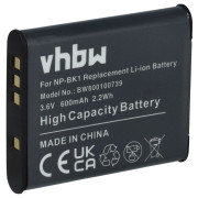 NP-BK1 akkumulátor Sony CyberShot DSC-S750 / DSC-S950 / DSC-W370, 600 mAh