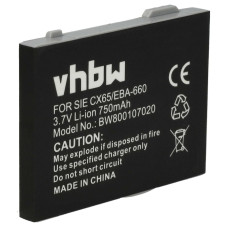 Akkumulátor Siemens C65 / CX65 / CX70 / S65 / M65, 750 mAh