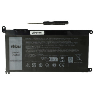 Akkumulátor Dell Inspiron 5378 / Latitude 3490, WDX0R, 3650 mAh