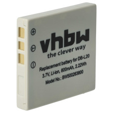 DB-L20 akkumulátor Sanya Xacti DMX-C1 / VPC-C1 / VPC-J1, 600 mAh