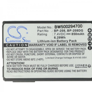 BP-208 / BP-308 / BP-315 akkumulátor Canon DC30 / DC210 / MVX450 / Optura S1, 850 mAh