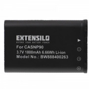 NP-90 akkumulátor Casio Exilim EX-H10 / EX-H15 / EX-H20G / EX-FH100, 1800 mAh