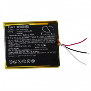 Akkumulátor Sandisk Sansa Clip Zip / Clip Plus, 260 mAh