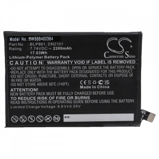Akkumulátor – OnePlus Nord 2 5G / Nord 2T, BLP861, 2200 mAh