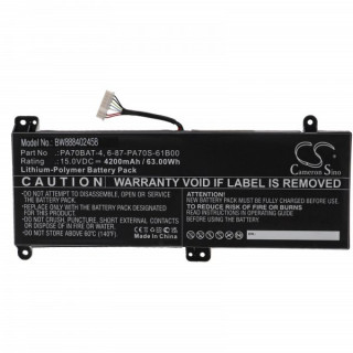 Akkumulátor Clevo PA70HS / PA71HS, 4200 mAh