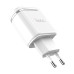 USB töltő / adapter, univerzális, dupla, LED kijelző, 2.4A, fehér