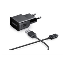 Töltő Samsung ETA-U90EBE telefonokhoz, MicroUSB kábellel, eredeti, fekete, 2A