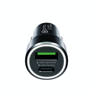 Autós töltő USB-C / USB-A csatlakozással rendelkező, dupla, 20W