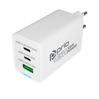 USB-A / USB-C töltő / adapter, GaN, PD, 65 W