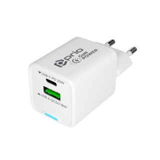 USB-A / USB-C töltő / adapter, GaN, PD, 20 W