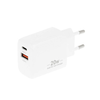 USB-A / USB-C töltő / adapter, GaN, PD, 20 W