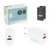 USB-A / USB-C töltő / adapter, GaN, PD, 20 W