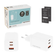 USB-A / USB-C töltő / adapter, GaN, PD, 65 W USB-A / USB-C töltő / adapter, GaN, PD, 65 W
