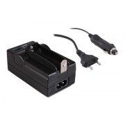 Töltő 18650 / 17670 Li-Ion akkumulátorhoz, asztali