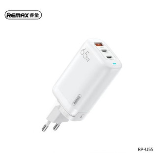 USB-A / USB-C töltő / adapter, GaN, PD, 65 W