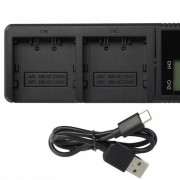 JVC BN-VC296G / BN-VC298G / BN-VC264G akkumulátortöltő Dual USB-C