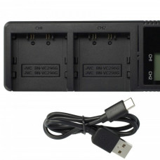 JVC BN-VC296G / BN-VC298G / BN-VC264G akkumulátortöltő Dual USB-C