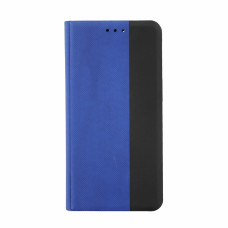 Apple iPhone 13 Pro Max műbőr flip tok, kék-fekete