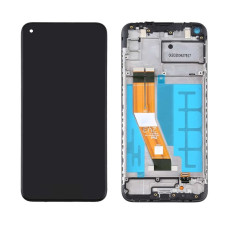Üveg és LCD képernyő Samsung Galaxy A11 / SM-A115, eredeti (OEM), fekete