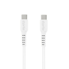 Adatkábel USB-C 2.0-tól USB-C 2.0 tápellátásig, 100 W, fehér, 0,6 m