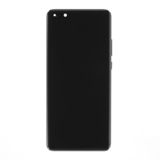 Üveg és LCD képernyő Huawei P40 Pro, eredeti (OEM), fekete