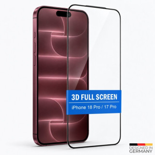 Edzett védőüveg Apple iPhone 17 Pro / iPhone 18 Pro, Full Cover 3D Edzett védőüveg Apple iPhone 17 Pro / iPhone 18 Pro, Full Cover 3D