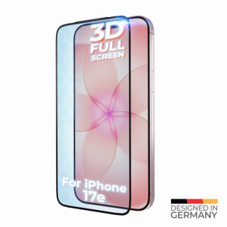 Edzett védőüveg Apple iPhone 16e /  iPhone 17e, Full Cover 3D, fekete