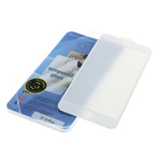 Edzett védőüveg iPhone 6 Plus / 6S Plus készülékhez, Full Cover 3D, fehér