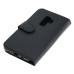 Samsung Galaxy S9+ / SM-G965F PU bőr flip tok, fekete