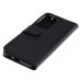Samsung Galaxy S21 Ultra 5G PU bőr flip tok, fekete