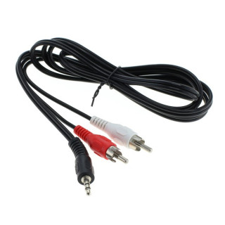 Audiokábel 3,5 mm-es jack-aljzattól 2xRCA-csatlakozóig