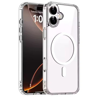 Szilikon tok Apple iPhone 16 Plus-höz, Magsafe, átlátszó