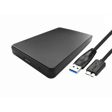 Külső ház HDD / SSD lemezhez 2,5" USB 3.0, fekete