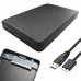 Külső ház HDD / SSD lemezhez 2,5" USB 3.0, fekete