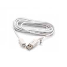 Adatkábel az USB-A-tól a MicroUSB 2.0-ig, fehér, 3,0 m